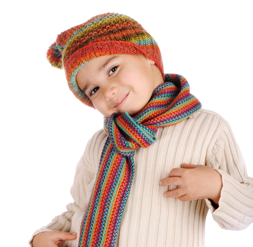 boy in hat and scarf